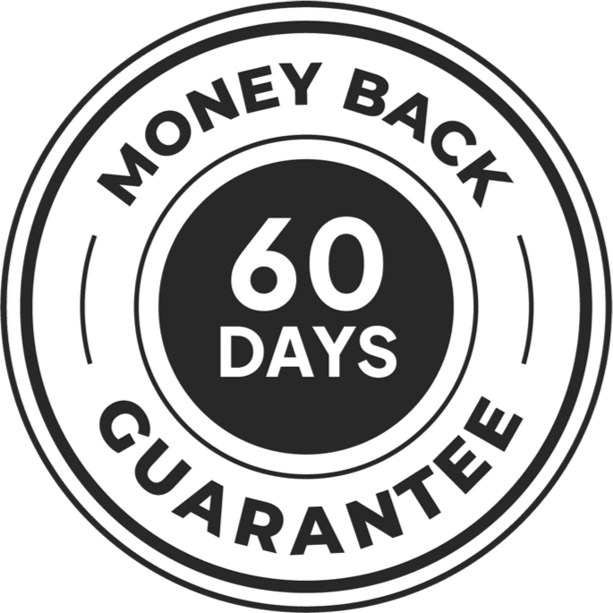 Burntide 60-day money back guarantee seal